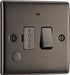 BG NBN53 Nexus Metal Switched Spur + Neon + Cable Outlet - Black Nickel - westbasedirect.com