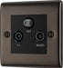 BG NBN67 Nexus Metal Triplex TV/FM/Sat Socket - Black Nickel - westbasedirect.com