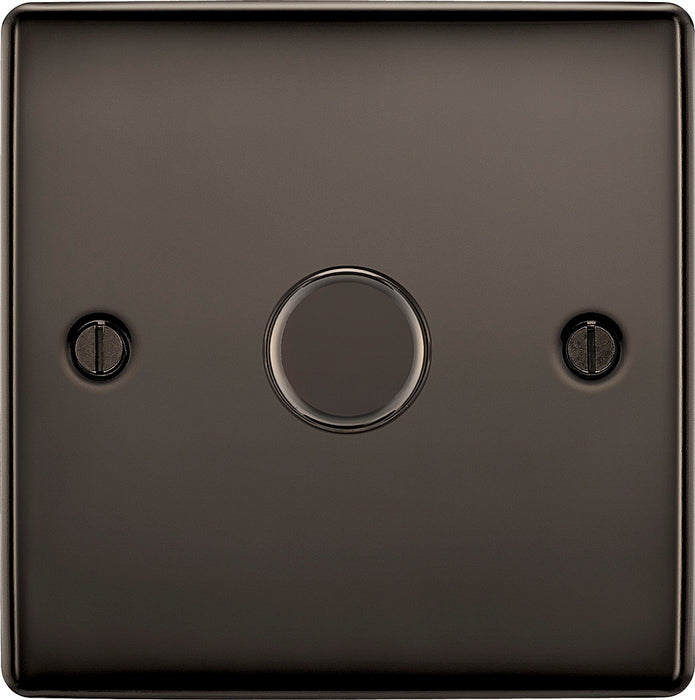 BG NBN81P Nexus Metal 2-Way Single Leading Edge Dimmer Push On/Off - Black Nickel - westbasedirect.com