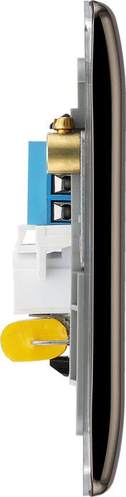 BG NBNBTM2 Nexus Metal Double Master Telephone Socket - Black Nickel - westbasedirect.com
