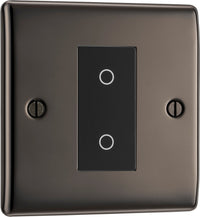 BG NBNTDM1B-K Nexus Metal 2-Way Master 200W Single Touch Dimmer Switch - Black Nickel (Black)
