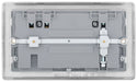 BG NBS22U3G Nexus Metal Double Socket + 2x USB(3.1A) - Grey Insert - Brushed Steel (5 Pack) - westbasedirect.com
