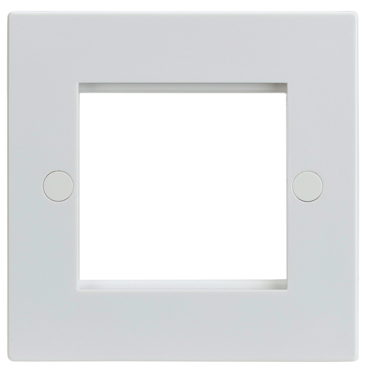 Knightsbridge NET2GWH White Square Edge 2G Modular Faceplate - westbasedirect.com