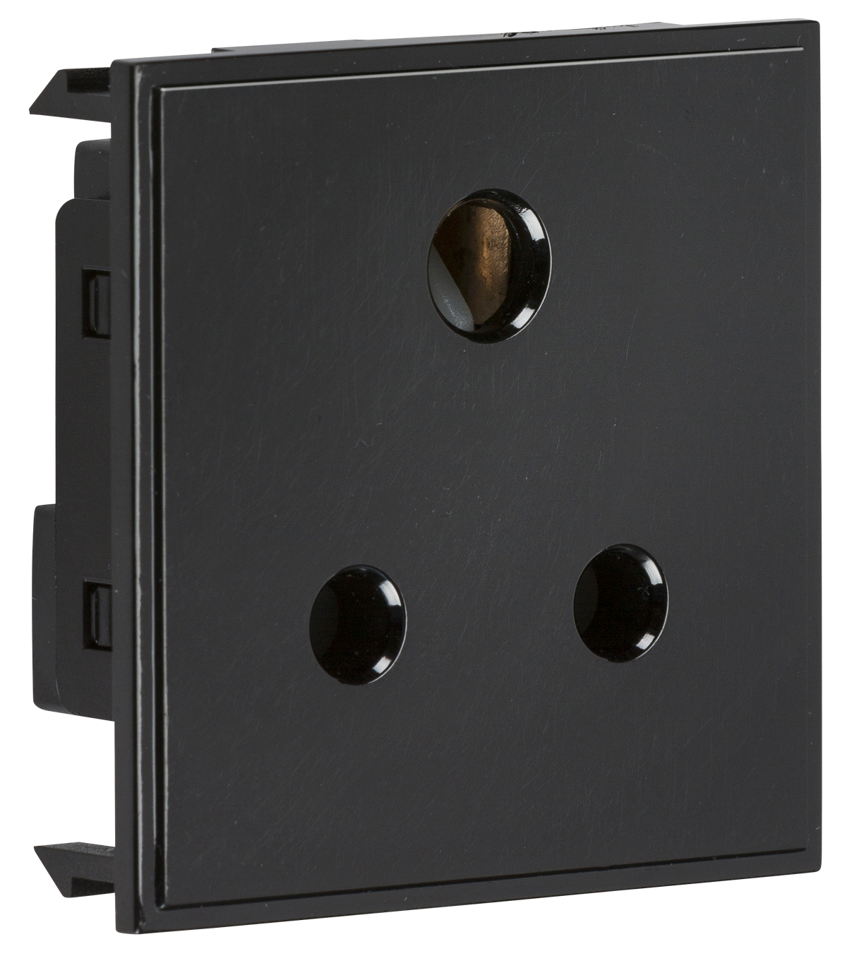 Knightsbridge NET5ABK 5A Unswitched Round Socket Module 50x50mm - Blac ...