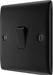 BG NFB12 Nexus Metal Single Light Switch 10A - Matt Black + Black Rocker (5 Pack) - westbasedirect.com