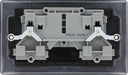 BG NFB22B Nexus Metal Double Socket 13A - Black Insert - Matt Black + Black Rocker (5 Pack) - westbasedirect.com