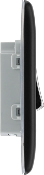 BG NMB12 Nexus Metal Single Light Switch 10A - Matt Black - westbasedirect.com