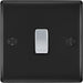 BG NMB13 Nexus Metal Intermediate Light Switch 10A - Matt Black - westbasedirect.com