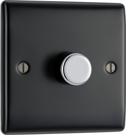 BG NMB81 Nexus Metal 2-Way Single Trailing Edge Dimmer Push On/Off - Matt Black - westbasedirect.com