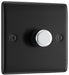 BG NMB81P Nexus Metal 2-Way Single Leading Edge Dimmer Push On/Off - Matt Black - westbasedirect.com
