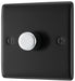 BG NMB81P Nexus Metal 2-Way Single Leading Edge Dimmer Push On/Off - Matt Black - westbasedirect.com