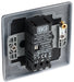 BG NMB81P Nexus Metal 2-Way Single Leading Edge Dimmer Push On/Off - Matt Black - westbasedirect.com