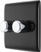 BG NMB82P Nexus Metal 2-Way Double Leading Edge Dimmer Push On/Off - Matt Black - westbasedirect.com