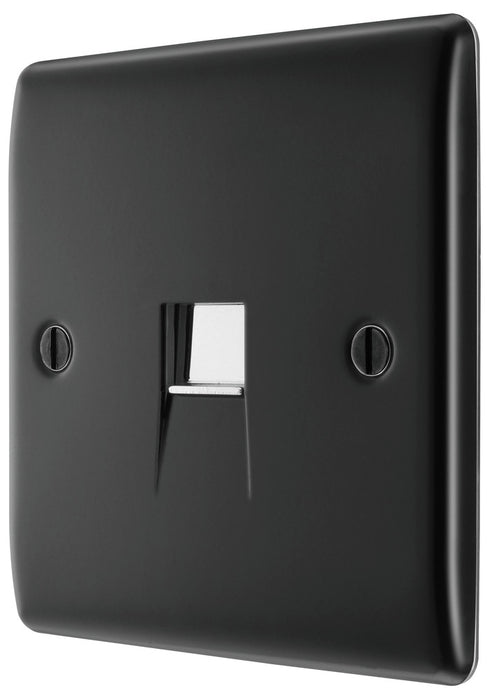BG NMBBTM1 Nexus Metal Master Telephone Socket - Matt Black - westbasedirect.com