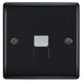 BG NMBBTS1 Nexus Metal Slave Telephone Socket - Matt Black - westbasedirect.com