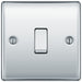 BG NPC12 Nexus Metal Single Light Switch 10A - Polished Chrome (10 Pack) - westbasedirect.com