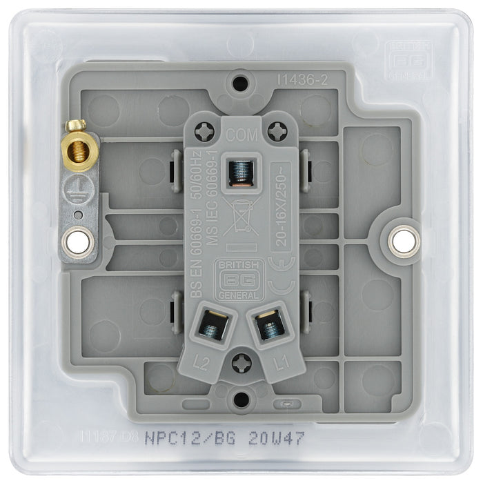BG NPC12 Nexus Metal Single Light Switch 10A - Polished Chrome - westbasedirect.com