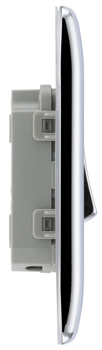BG NPC12 Nexus Metal Single Light Switch 10A - Polished Chrome - westbasedirect.com