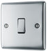 BG NPC13 Nexus Metal Intermediate Light Switch 10A - Polished Chrome - westbasedirect.com