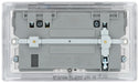 BG NPC22U3W Nexus Metal Double Socket + 2x USB - White Insert - Polished Chrome (5 Pack) - westbasedirect.com