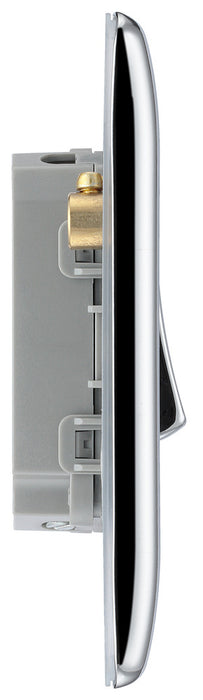 BG NPC44 Nexus Metal Quad Light Switch 10A - Polished Chrome - westbasedirect.com
