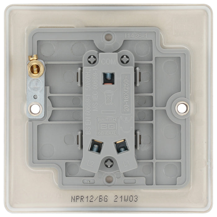 BG NPR12 Nexus Metal Single Light Switch 10A - Pearl Nickel - westbasedirect.com