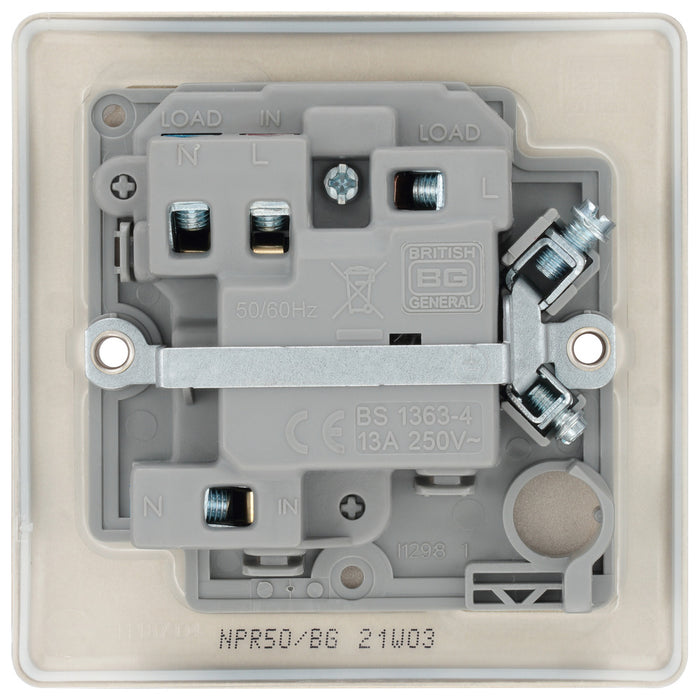 BG NPR50 Nexus Metal Switched Spur 13A - Pearl Nickel - westbasedirect.com