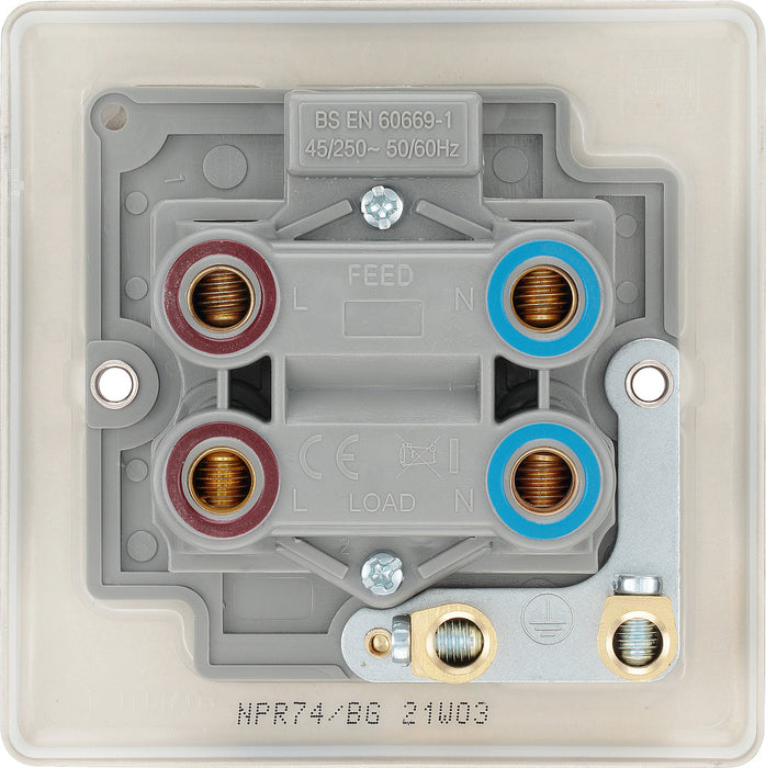 BG NPR74 Nexus Metal 45A DP Single Plate + Neon - Pearl Nickel - westbasedirect.com