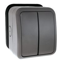 Click OA20022AG Weatherproof IP66 20AX 2G 2-Way Outdoor Switch