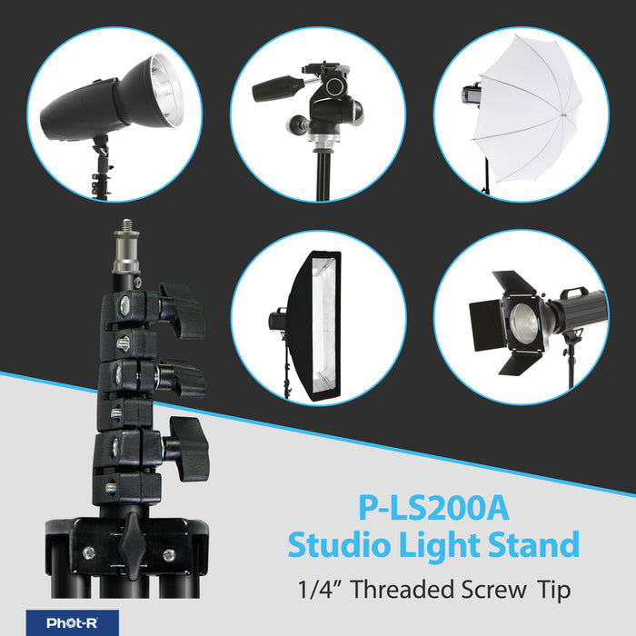 Phot-R LS200A 2m Light Stand - westbasedirect.com