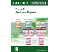 Kewtech PATLOG Test A4 Log Book 50 Pages & 1 Certv for Multiple Site