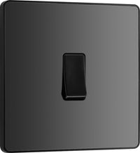 BG Evolve PCDBC12Bx5 20A 16AX 2 Way Single Light Switch - Black Chrome (Black) (5 Pack)