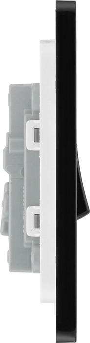 BG Evolve PCDBC13B 20A 16AX Single Intermediate Light Switch - Black Chrome (Black) - westbasedirect.com