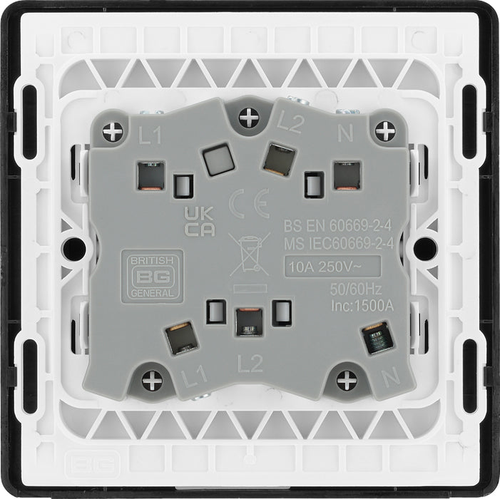 BG Evolve PCDBC15B 10A Triple Pole Fan Isolator Switch - Black Chrome (Black) - westbasedirect.com