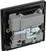 BG Evolve PCDBC21U2B 13A Single Switched Power Socket + 2xUSB(2.1A) - Black Chrome (Black) - westbasedirect.com