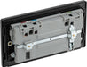 BG Evolve PCDBC22U3B 13A Double Switched Power Socket + 2xUSB(3.1A) - Black Chrome (Black) (5 Pack) - westbasedirect.com