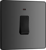 BG Evolve PCDBC31B 20A Double Pole Switch with Power LED Indicator - Black Chrome (Black) - westbasedirect.com