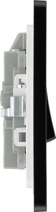 BG Evolve PCDBC31B 20A Double Pole Switch with Power LED Indicator - Black Chrome (Black) - westbasedirect.com