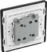 BG Evolve PCDBC42WB 20A 16AX 2 Way Double Light Switch, Wide Rocker - Black Chrome (Black) - westbasedirect.com