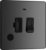 BG Evolve PCDBC52B 13A Switched Fused Connection Unit with Power LED Indicator & Flex Outlet - Black Chrome (Black) - westbasedirect.com