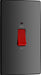 BG Evolve PCDBC72B 45A Double Pole Rectangular Switch with LED Power Indicator - Black Chrome (Black) - westbasedirect.com