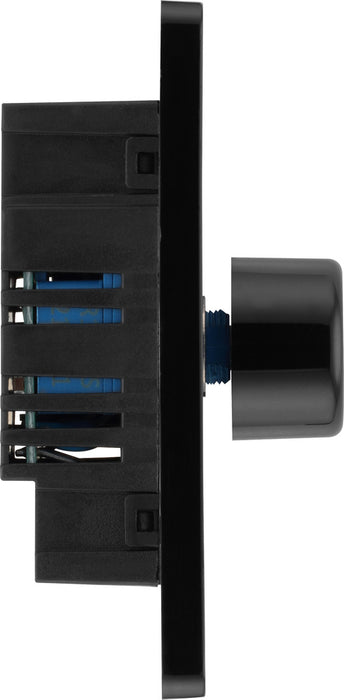 BG Evolve PCDBC81B 2-Way Trailing Edge LED 200W Single Dimmer Switch Push On/Off - Black Chrome (Black) - westbasedirect.com