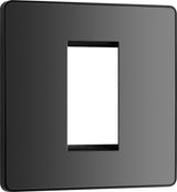 BG Evolve PCDBCEMS1B Single Euro Module Front Plate (25 x 50) - Black Chrome (Black) - westbasedirect.com