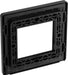BG Evolve PCDBCEMS2B Twin Euro Module Aperture Single Front Plate (50 x 50) - Black Chrome (Black) - westbasedirect.com