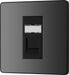 BG Evolve PCDBCRJ451B Single RJ45 Telephone Socket - Black Chrome (Black) - westbasedirect.com