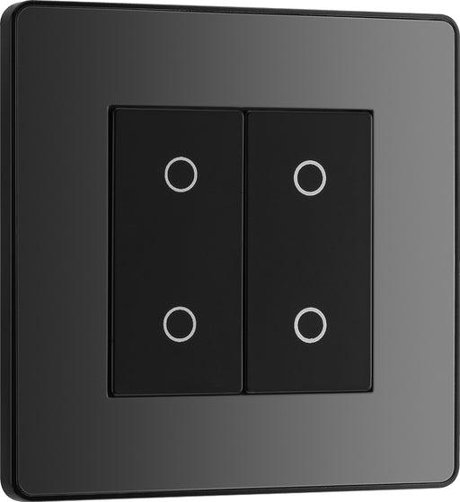 BG Evolve PCDBCTDM2B 2-Way Master 200W Double Touch Dimmer Switch - Black Chrome (Black) - westbasedirect.com