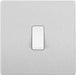 BG Evolve PCDBS12W 20A 16AX 2 Way Single Light Switch - Brushed Steel (White) (5 Pack) - westbasedirect.com