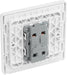 BG Evolve PCDBS13W 20A 16AX Single Intermediate Light Switch - Brushed Steel (White) - westbasedirect.com