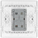 BG Evolve PCDBS13W 20A 16AX Single Intermediate Light Switch - Brushed Steel (White) - westbasedirect.com