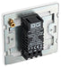 BG Evolve PCDBS81W 2-Way Trailing Edge LED 200W Single Dimmer Switch Push On/Off - Brushed Steel (White) - westbasedirect.com